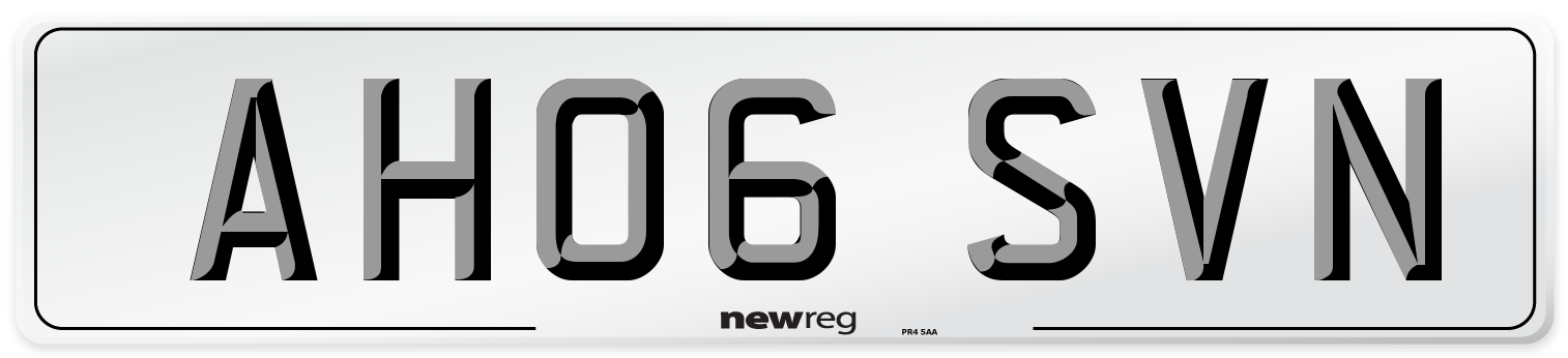 AH06 SVN Number Plate from New Reg